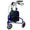 Days Tri Wheel Walkers with Loop Lockable Brakes Blue