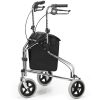 Days Tri Wheel Walkers with Loop Lockable Brakes Silver