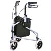 Days Tri Wheel Walkers with Loop Lockable Brakes White