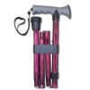 Gel Handle Folding Walking Stick Pink