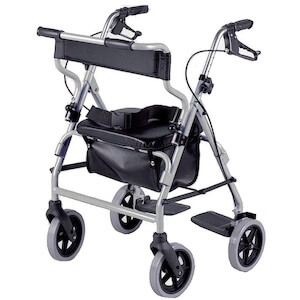 NRS Healthcare 2 in 1 Rollator and Transit Chair 300