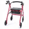 NRS Healthcare A-Series Lightweight 4 Wheel Rollator Red