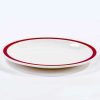 Red Rimmed Plate Angle