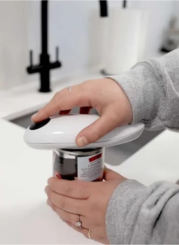 Tornado tin opener in use